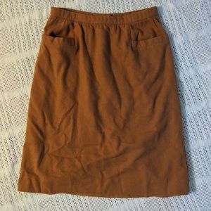 Knee-Length Tan Skirt